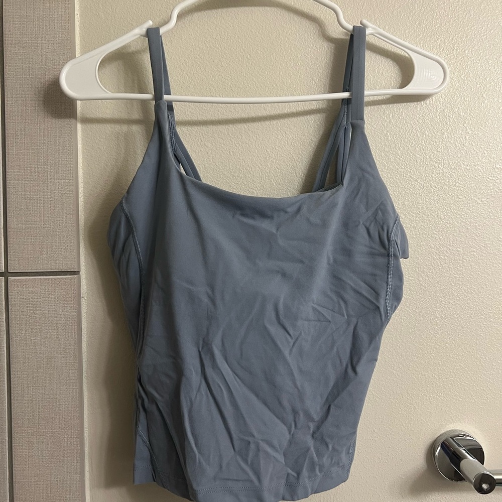 Lululemon Strappy Nulu Shelf Tank in Chambray